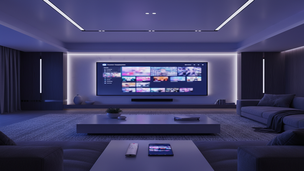 Un guide complet sur l'IPTV TV affiché sur un écran de télévision moderne