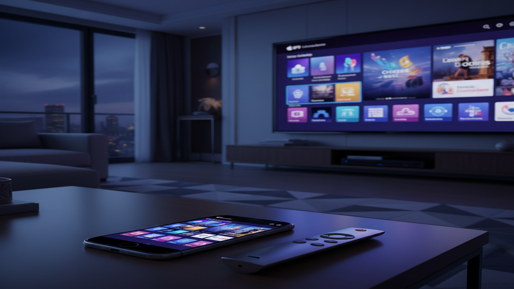 Sélection de la meilleure appli IPTV sur l'écran d'une Smart TV