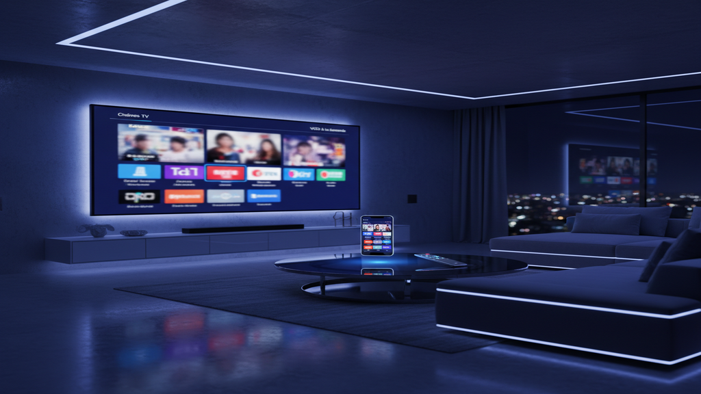 Comparaison des meilleures alternatives d'abonnements IPTV sur un écran de Smart TV avec une application de streaming avancée.